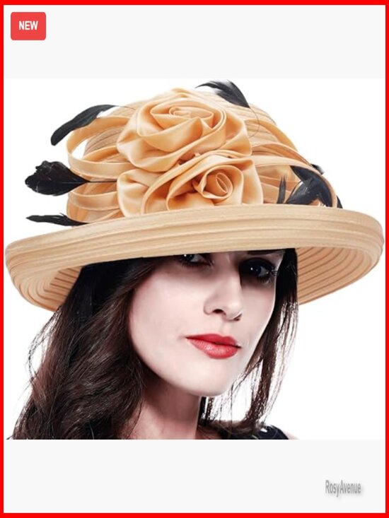 Adjustable Satin Fascinator Hat for Church Wedding Tea Party Derby Events main image 5